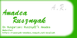 amadea rusznyak business card